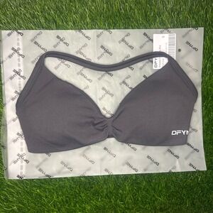 Dfyne impact strappy bra shark gray small